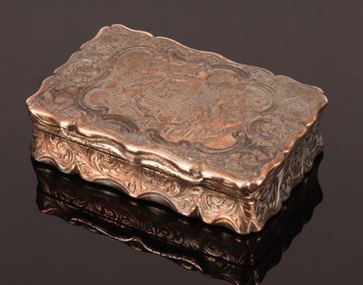 Lot 21 - A Victorian rectangular silver snuff box,...