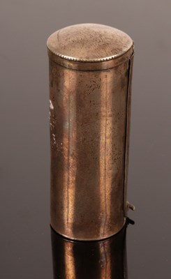 Lot 22 - A George III cylindrical silver nutmeg box...