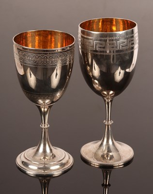Lot 27 - A Victorian silver goblet, London 1874, with...