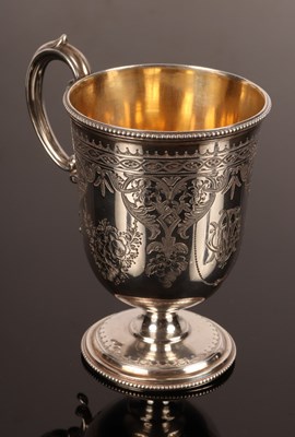 Lot 31 - A Victorian silver Christening cup, Martin &...