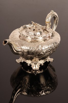 Lot 48 - A William IV silver teapot, Edward, John,...