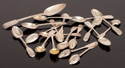 Lot 58 - A quantity of fiddle pattern silver flatware,...