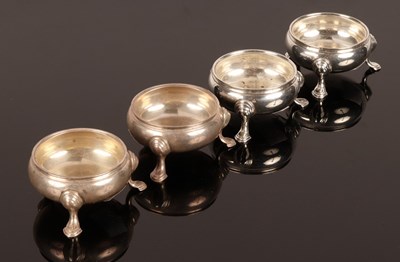 Lot 79 - A set of four silver salts, Edward Barnard &...