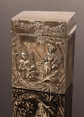 Lot 86 - A late Victorian silver playing card box,...