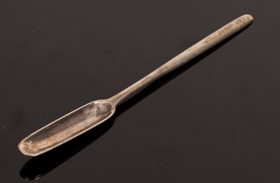 Lot 93 - A George I silver marrow scoop, William...