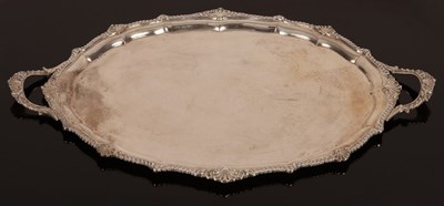 Lot 116 - A George III silver tray, William Frisbee,...