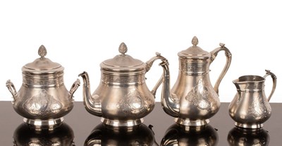 Lot 155 - A French silver tea and coffee set, .950...