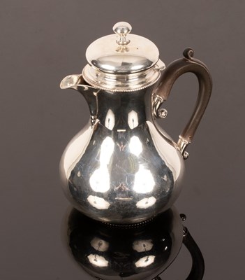 Lot 167 - A Dutch silver pear-shaped coffee pot,...