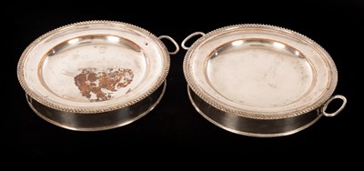 Lot 182 - A pair of plate warmers with gadroon borders,...