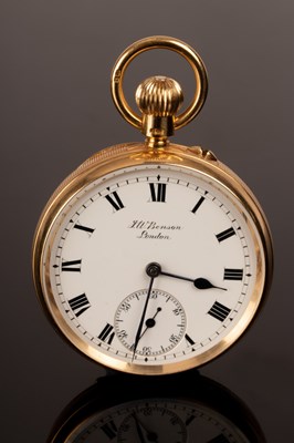 Lot 266 - An 18ct gold cased open faced pocket watch, by...