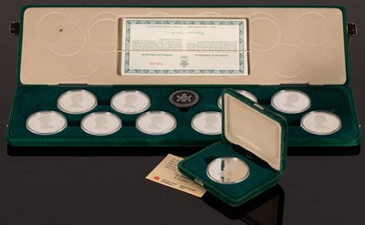 Lot 276 - A cased Canadian Olympic Committee silver...