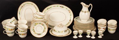 Lot 317 - A floral tea service, pattern no 5517, circa...