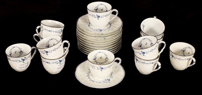 Lot 355 - A Limoges Hortense pattern porcelain tea service