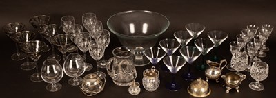 Lot 360 - A collection of cut glass, wine, tumblers and...