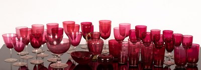 Lot 362 - A quantity of cranberry glass