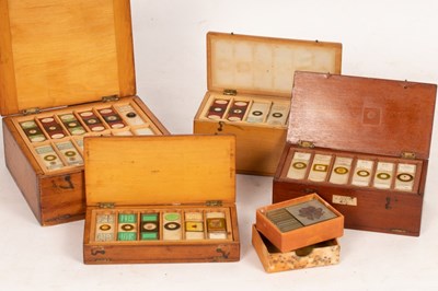 Lot 407 - A quantity of microscope slides by Charles M...