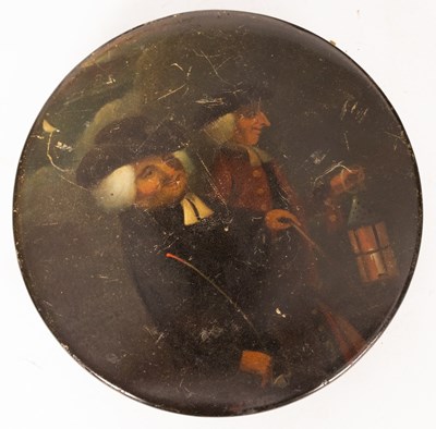 Lot 422 - An early 19th Century papier-mâché snuff box,...