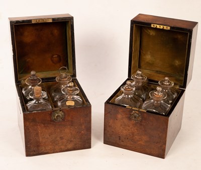 Lot 426 - A pair of 19th Century mahogany decanter boxes,...