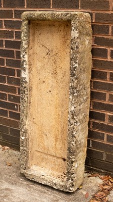 Lot 502 - A rectangular stone trough, 46cm x 117cm