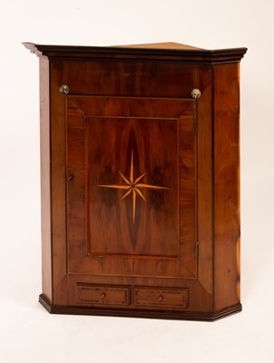 Lot 529 - A mahogany corner cupboard, 76.5cm wide