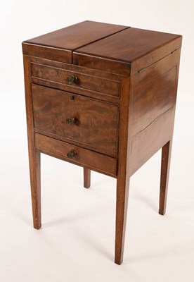 Lot 546 - A Regency mahogany enclosed washstand, on...