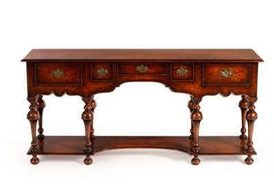 Lot 558 - A burr yew dresser of 17th Century style,...