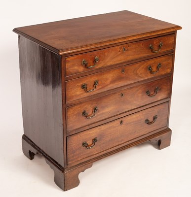 Lot 577 - A George III mahogany chest fitted four long...