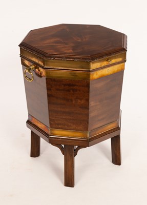 Lot 578 - A Regency mahogany octagonal wine cooler,...