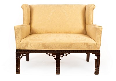 Lot 588 - A two-seater sofa of Chinese Chippendale...