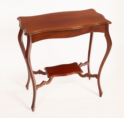 Lot 594 - An Edwardian two-tier table on S-shaped legs,...