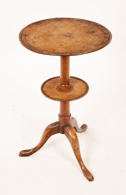 Lot 613 - A mahogany two-tier tripod table, 41cm diameter