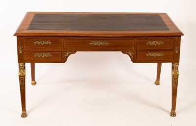 Lot 627 - An Empire style gilt metal mounted desk,...