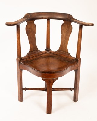 Lot 629 - A Georgian corner chair on chamfered legs