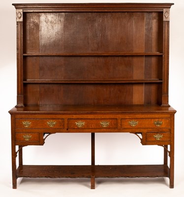 Lot 639 - An 18th Century oak Welsh dresser, 178cm wide