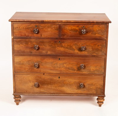 Lot 648 - A Victorian mahogany chest of two short over...