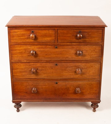 Lot 649 - A Victorian mahogany chest of two short over...