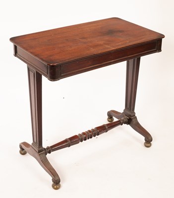 Lot 664 - A late Regency mahogany table, fitted a drawer...