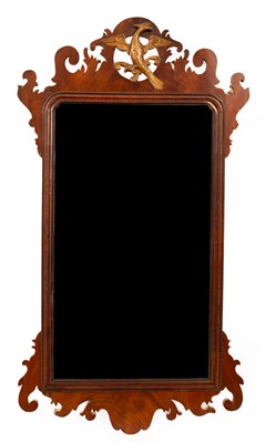 Lot 665 - A walnut upright wall mirror of 18th Century...