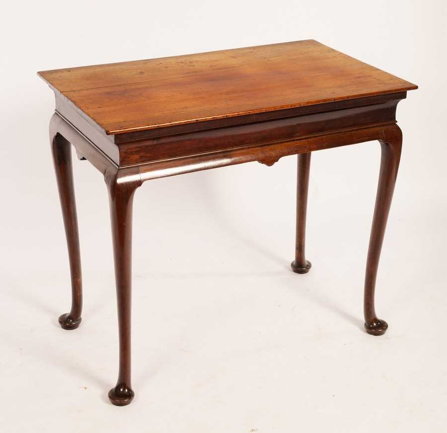 Lot 689 - A Georgian mahogany rectangular silver table,...
