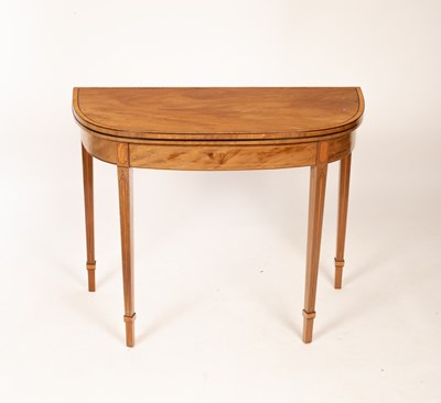 Lot 705 - A 19th Century mahogany and satinwood tea...