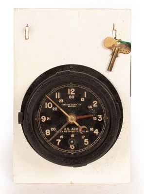 Lot 735 - A US Army Message Centre Clock M1 by the...