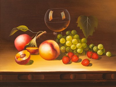 Lot 819 - John Francis Smith/Fruit on a Ledge/signed/oil...