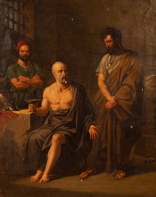 Lot 830 - 19th Century School/The Death of Socrates/oil...