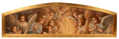 Lot 843 - Italian School, 19th Century/Angels/oil on...