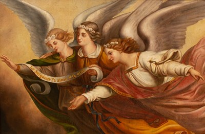 Lot 844 - Italian School, 19th Century/Angels/oil on...