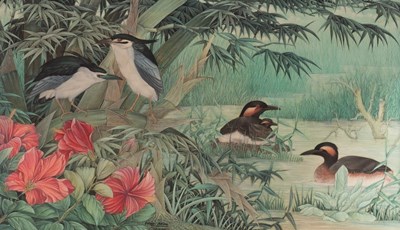 Lot 864 - Balinese School, 20th Century/Birds among...