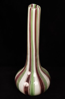Lot 1 - A Murano striped glass bottle, 40cm high and a...