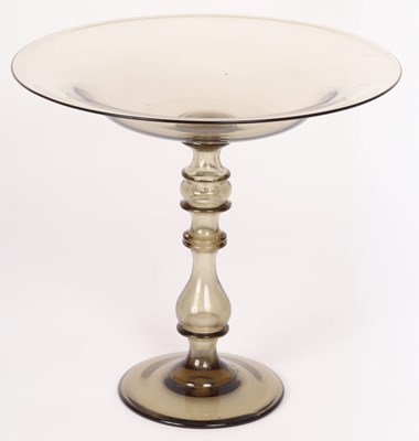 Lot 2 - A large smoked glass tazza in the style of...