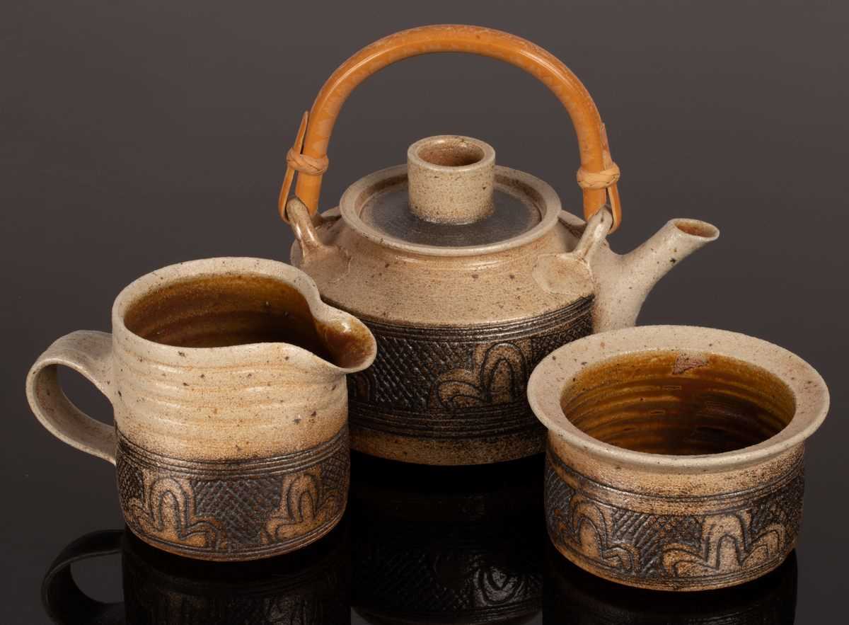 Lot 93 - Mary Rich (1940-2022), stoneware tea service...