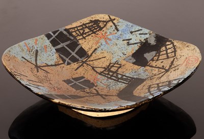 Lot 100 - John Maltby (1936-2020), square stoneware dish...